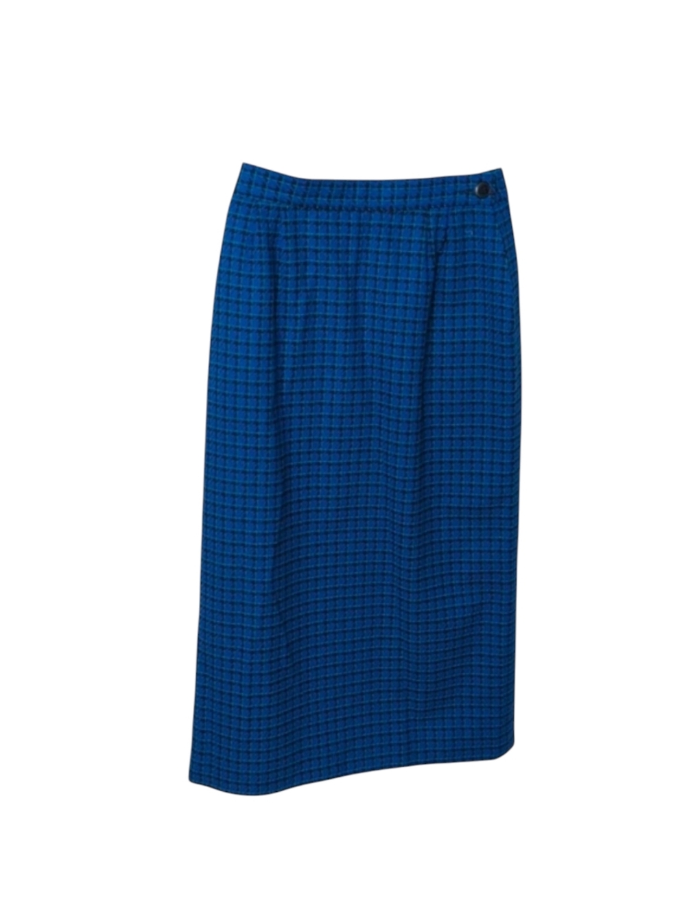 Pendleton Vintage Blue Plaid Straight Wool Skirt Size 8